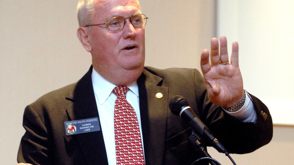 Georgia insurance commissioner Ralph Hudgens participates in a debate while campaigning in Dalton, Ga. on July 24, 2010.
