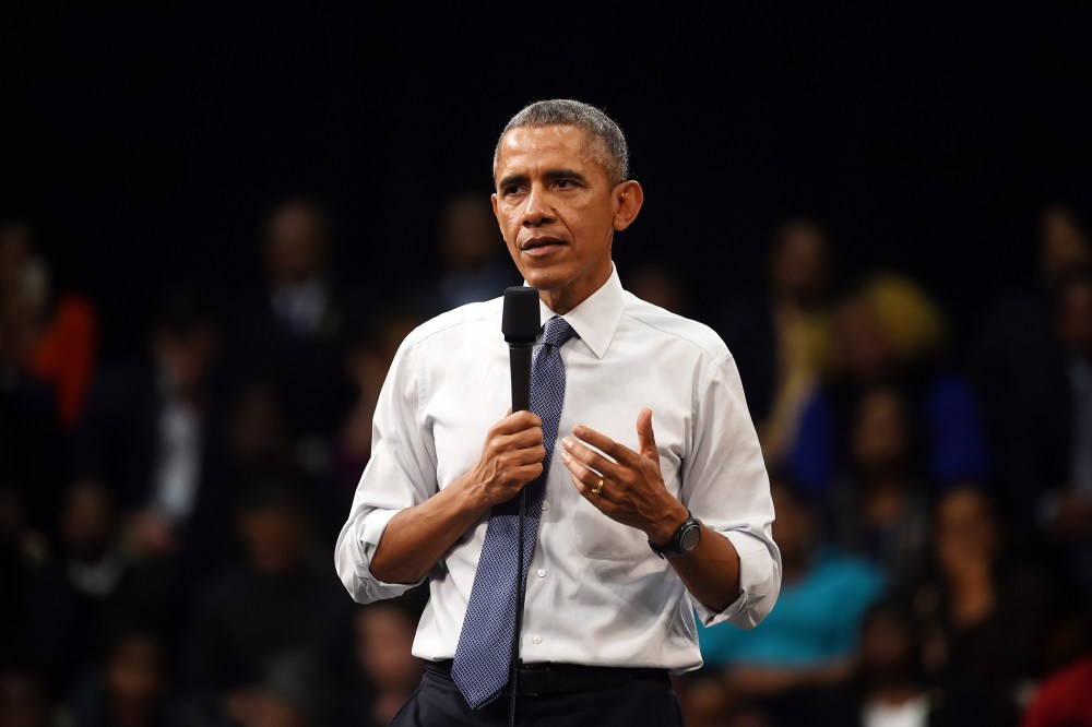 President Barack Obama speaks during a town-hall meeting on March 6, 2015, at Benedict College in Columbia, S.C. (Photo by Rainier Ehrhardt/AP)