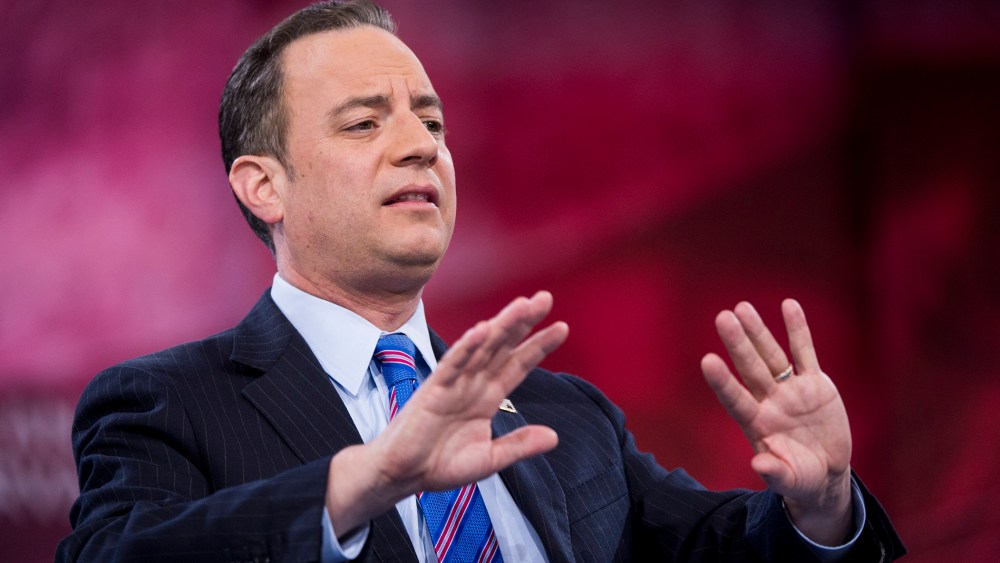 Reince Priebus, chairman of the Republican National Committee, speaks at the American Conservative Union's CPAC conference at National Harbor in Oxon Hill, Md., March 4, 2016. (Photo By Bill Clark/CQ Roll Call/AP)