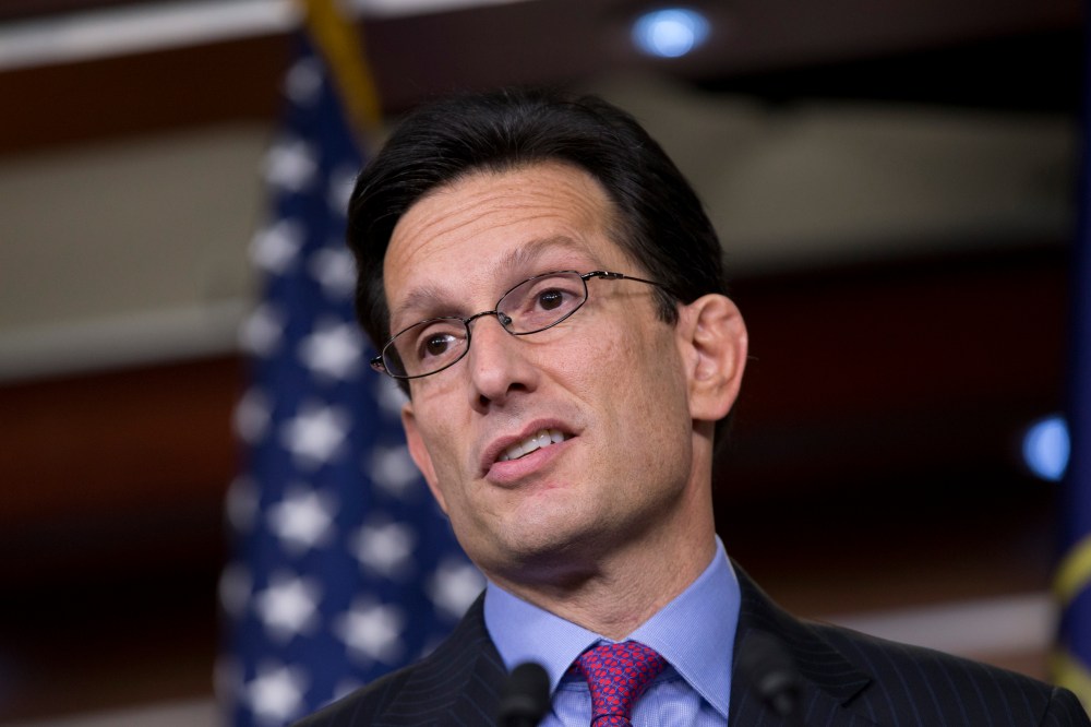 House Majority Leader Eric Cantor, R-Va., speaks at a news conference in Washington, Friday, Dec. 21, 2012. (AP Photo/J. Scott Applewhite)