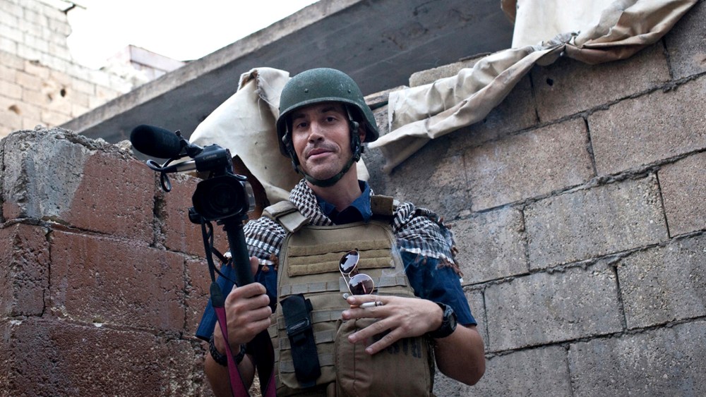 Journalist James Foley is seen in Aleppo, Syria, Nov. 2012.