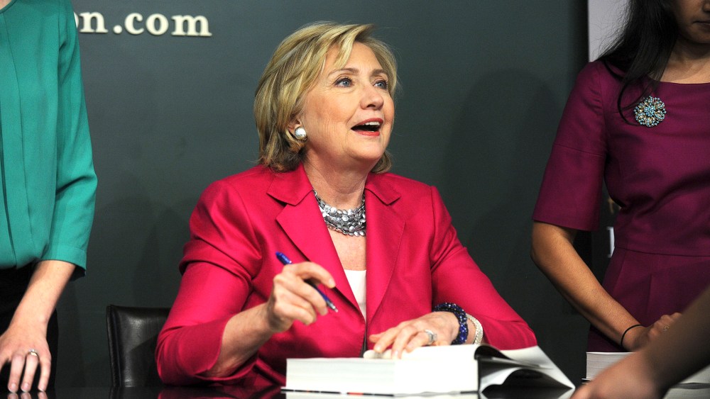Hillary Clinton meets with people during a book signing for her new book, 'Hard Choices' at a Barnes & Noble on June 10, 2014 in New York.