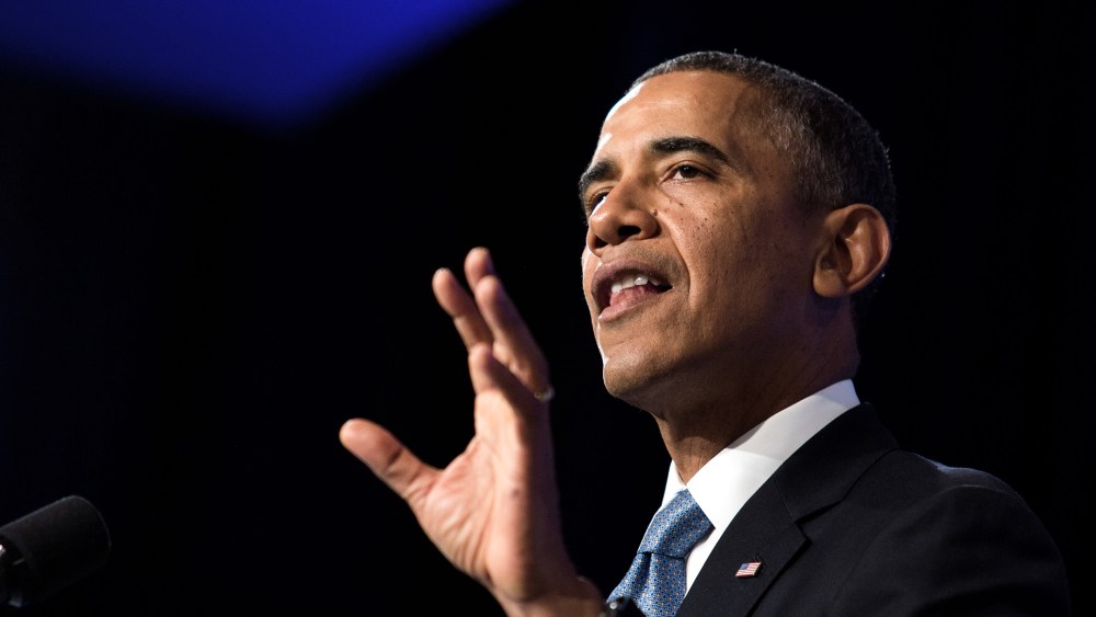 United States President Barack Obama makes remarks at the Four Seasons Hotel, on Nov. 19, 2013, in Washington, DC.