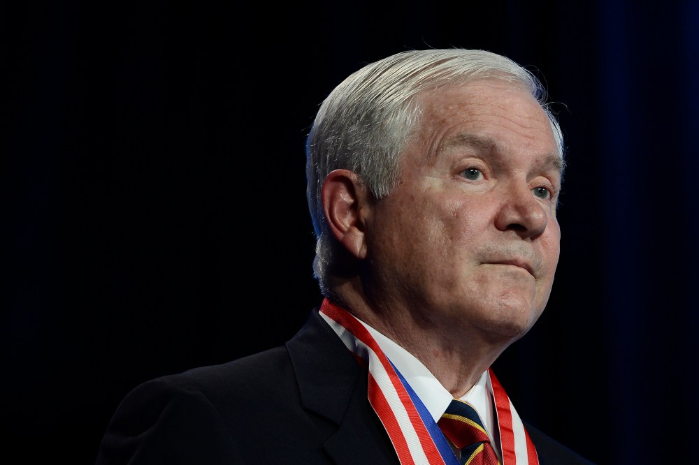 Former Defense Secretary Robert Gates addresses the Boy Scouts of America's annual meeting, May 23, 2014, in Nashville, Tenn., after being selected as the organization's new president.
