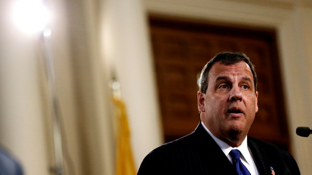 New Jersey Gov. Chris Christie delivers his State Of The State address, Jan. 13, 2015, in Trenton, NJ. (Photo by Julio Cortez/AP)