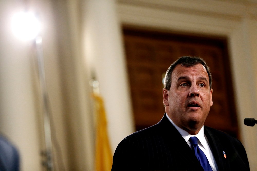 New Jersey Gov. Chris Christie delivers his State Of The State address, Jan. 13, 2015, in Trenton, NJ. (Photo by Julio Cortez/AP)