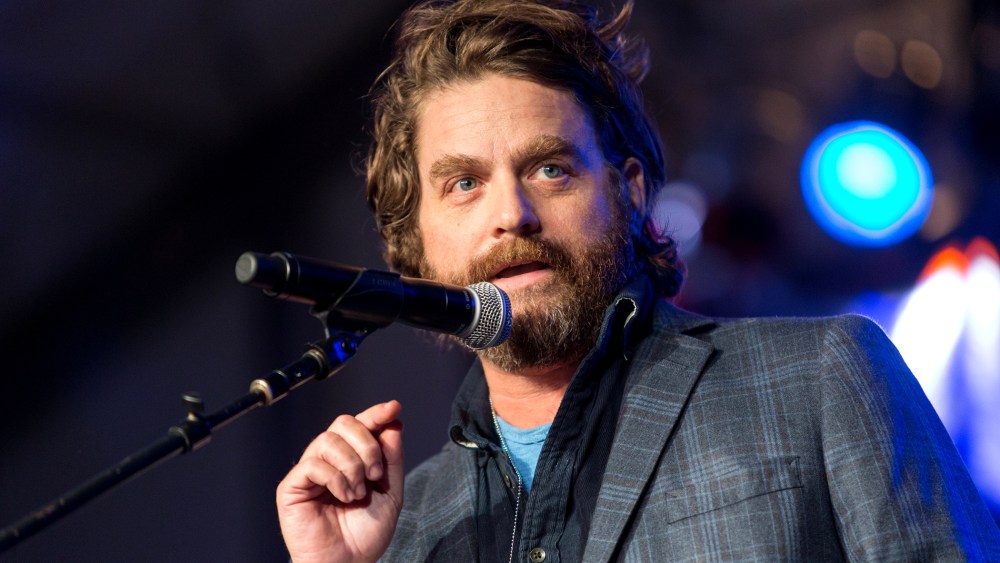 Zach Galifianakis performs on stage during Festival Supreme at the Santa Monica Pier, October 19, 2013 in Santa Monica, Calif.