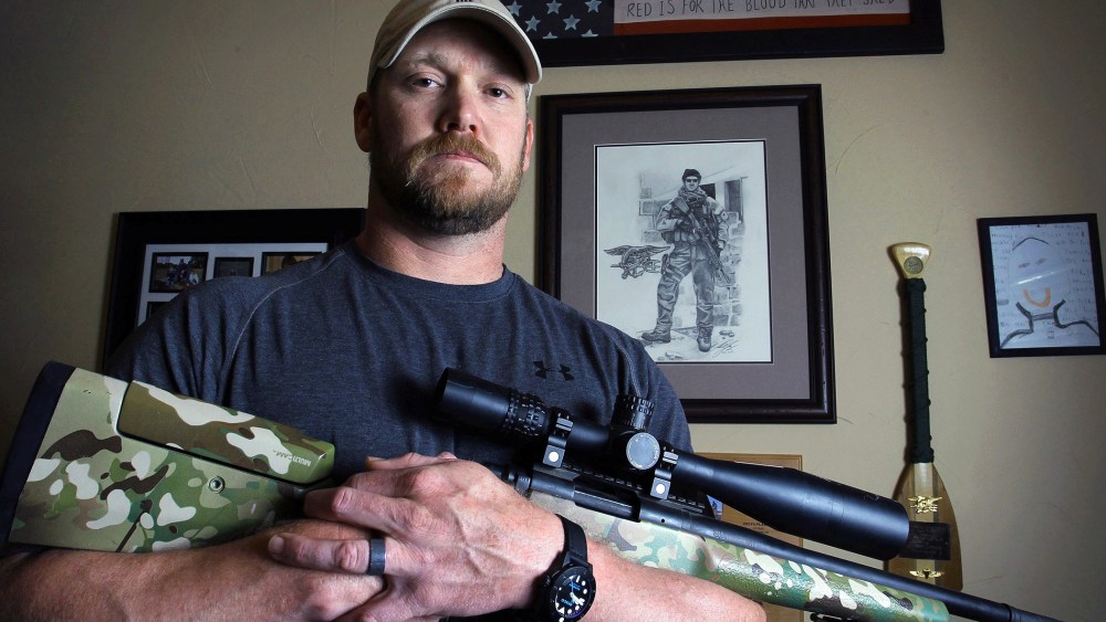 In this April 6, 2012, photo, former Navy SEAL and author of the book "American Sniper" poses in Midlothian, Texas. (Photo by Paul Moseley/The Fort Worth Star-Telegram/AP)