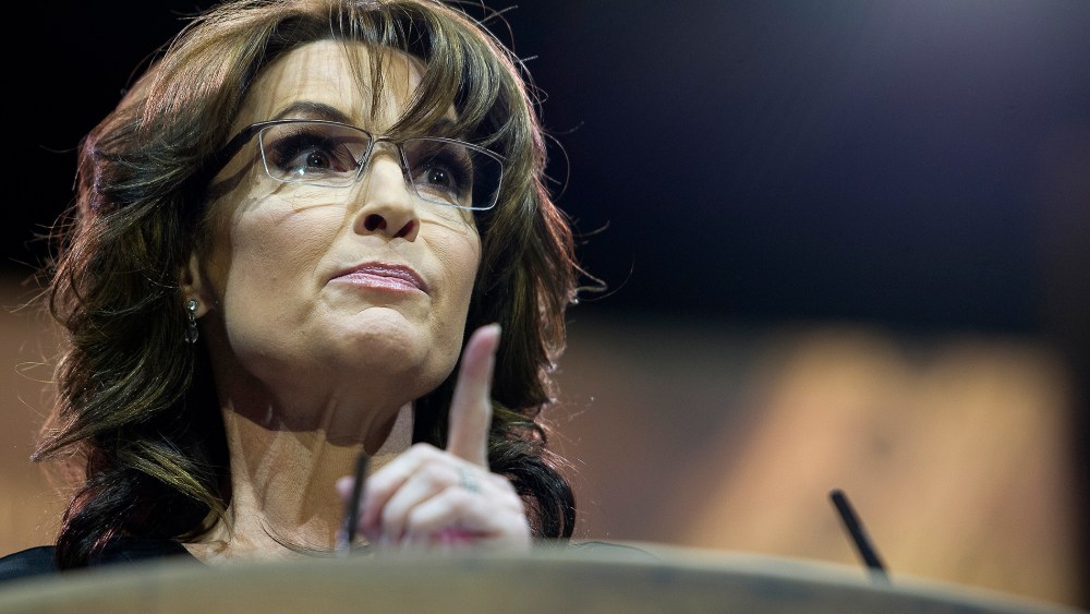 Former Alaska Governor Sarah Palin speaks at the Conservative Political Action Conference (CPAC) at the Gaylord National at National Harbor, Maryland on March 8, 2014.