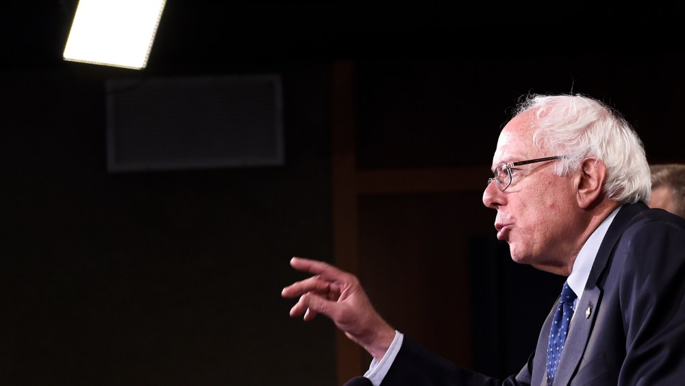 Sen. Bernie Sanders, I-Vt., speaks during a news conference on Capitol Hill in Washington, D.C., July 24, 2014. (Photo by AP)