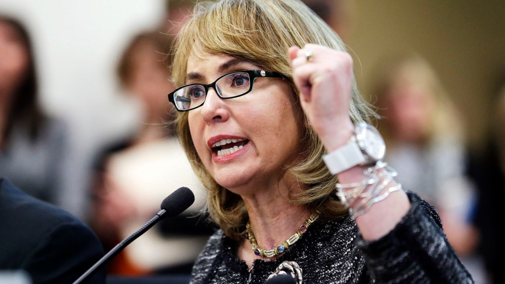 Gabrielle Giffords testifies before a Washington state House panel Tuesday, Jan. 28, 2014.