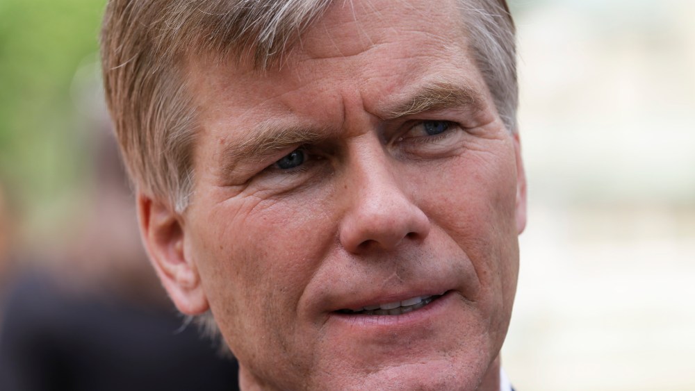Virginia Gov. Bob McDonnell gestures as he answers reporters questions in  Richmond, Va., Monday, June 24, 2013. McDonnell answered questions on the new state laws taking effect July 1. (AP Photo/Steve Helber)
