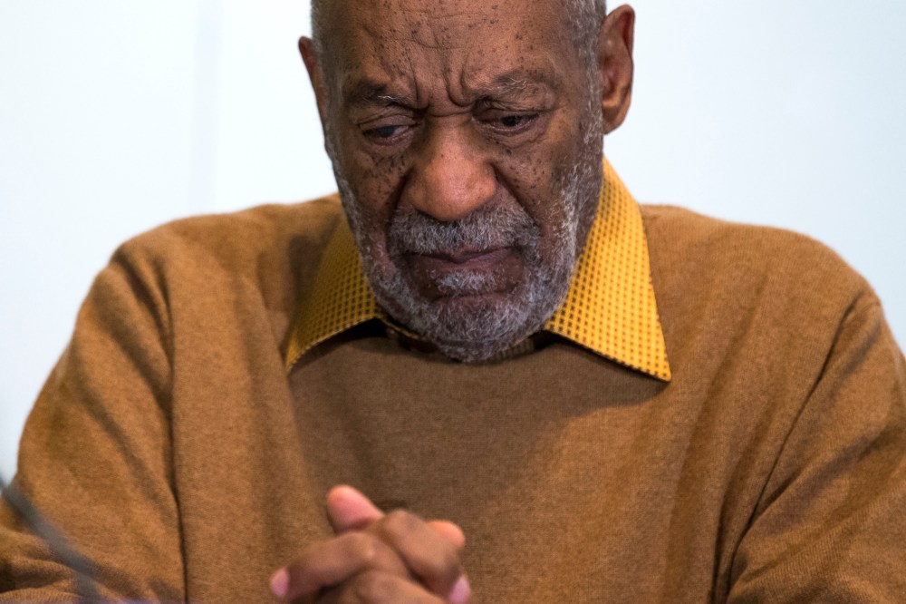 In this photo taken Nov. 6, 2014, entertainer Bill Cosby pauses during a news conference in Washington, D.C. (Photo by Evan Vucci/AP)