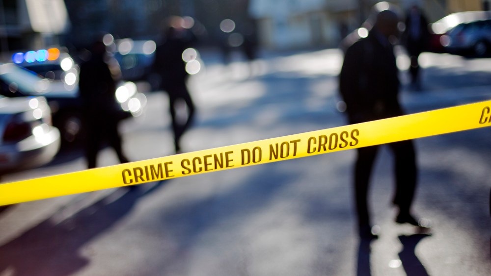 Crime scene tape blocks of an area. (David Goldman/AP)