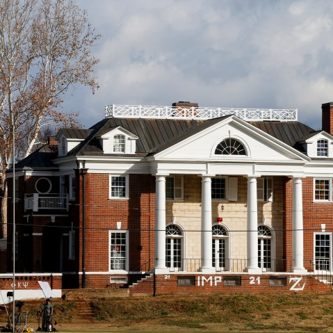 The Phi Kappa Psi fraternity house at the University of Virginia in Charlottesville, Va., Nov. 24, 2014. (Photo by Steve Helber/AP)