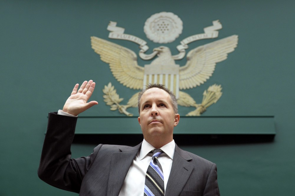 New England Compounding Center President, co-owner, and Director of Pharmacy Barry Cadden is sworn in on Capitol Hill in Washington on Nov. 14, 2012. (Susan Walsh/AP)
