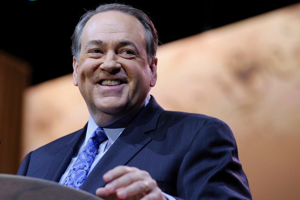 Former Arkansas Gov. Mike Huckabee speaks at the Conservative Political Action Committee annual conference in National Harbor, Md. on March 7, 2014. (Susan Walsh/AP)