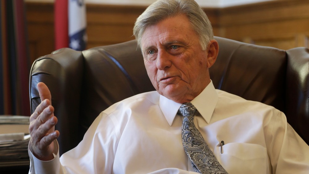 Arkansas Gov. Mike Beebe is interviewed in his office at the Arkansas state Capitol in Little Rock, Ark., Thursday, Jan. 3, 2013. Beebe said he would prefer that legislators consider Medicaid eligibility questions during this year's regular session...