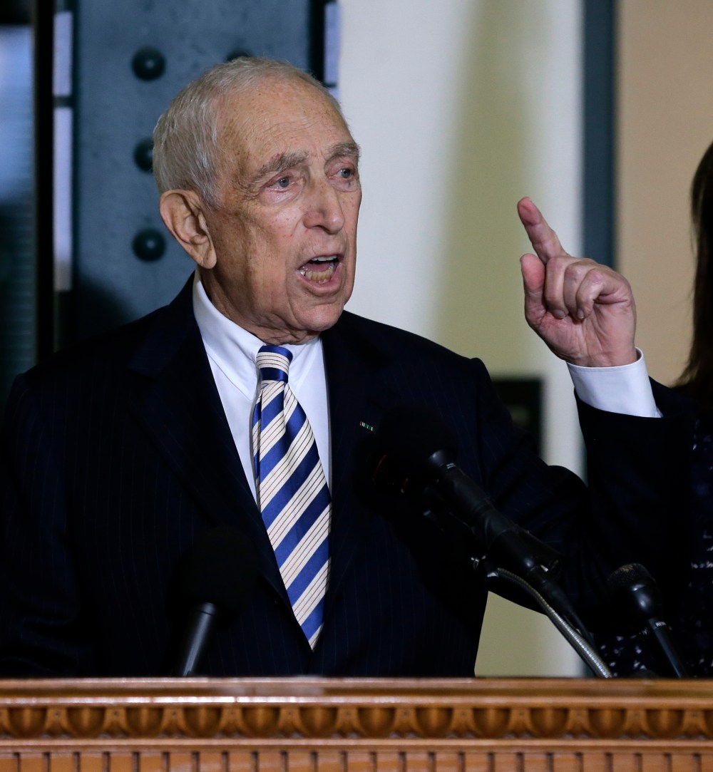 Sen. Frank Lautenberg, the oldest member of the U.S. Senate, tells a gathering Friday, Feb. 15, 2013, in his hometown of Paterson, N.J., that he plans to retire at the end of his current term. The 89-year-old says he'll fight for gun control, against...