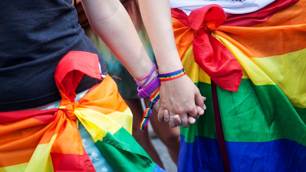 Gay Pride Parade, May 7, 2014. (DyD Fotografos/Geisler-Fotopress/picture-alliance/DPA/AP)