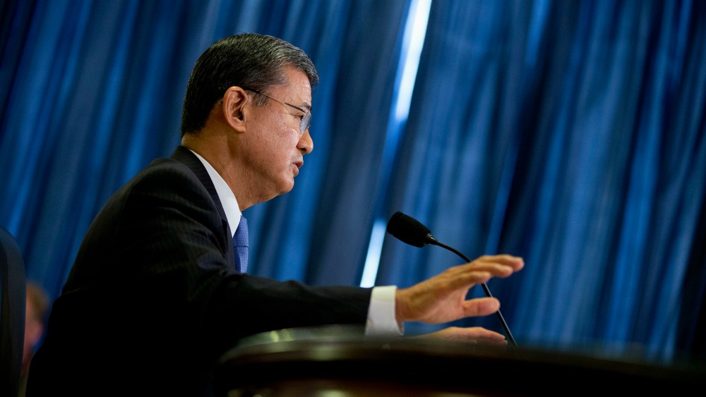 Veterans Affairs Secretary Eric Shinseki testifies on Capitol Hill in Washington, D.C., Oct. 9, 2013.
