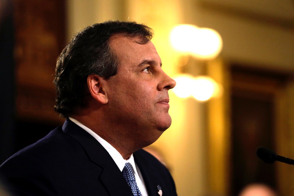 New Jersey Gov. Chris Christie arrives to deliver his State Of The State address, Jan. 14, 2014, at the Statehouse in Trenton, N.J.