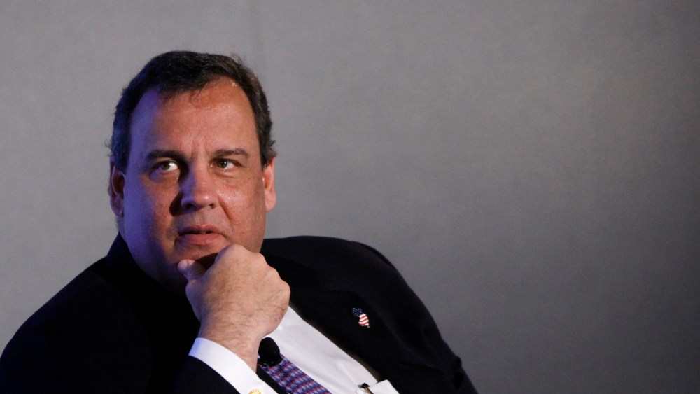 New Jersey Gov. Chris Christie speaks in Washington, Wednesday, May 14, 2014.