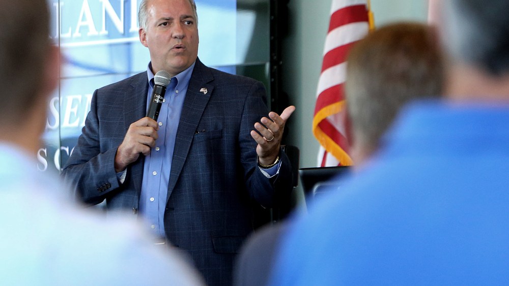 U.S. Rep. Steve Southerland, (R-FL) speaks during the National Small Business Defense Contracting Summit at Gulf Coast State College in Panama City, Fla., on Aug. 25, 2014. (Andrew Wardlow/The News Herald/AP)