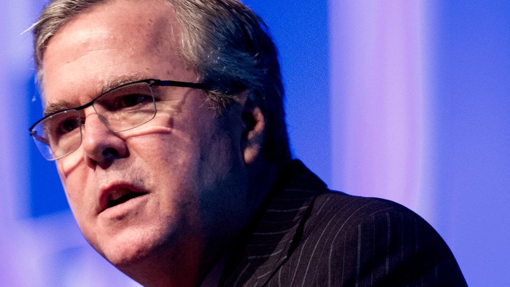 Florida Gov. Jeb Bush speaks in Hollywood, Fla. on Jan. 29, 2014. (Photo by Wilfredo Lee/AP)