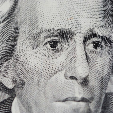 A close-up of Andrew Jackson on a $20 bill. (Photo by Alex Milan Tracy/Sipa/AP)