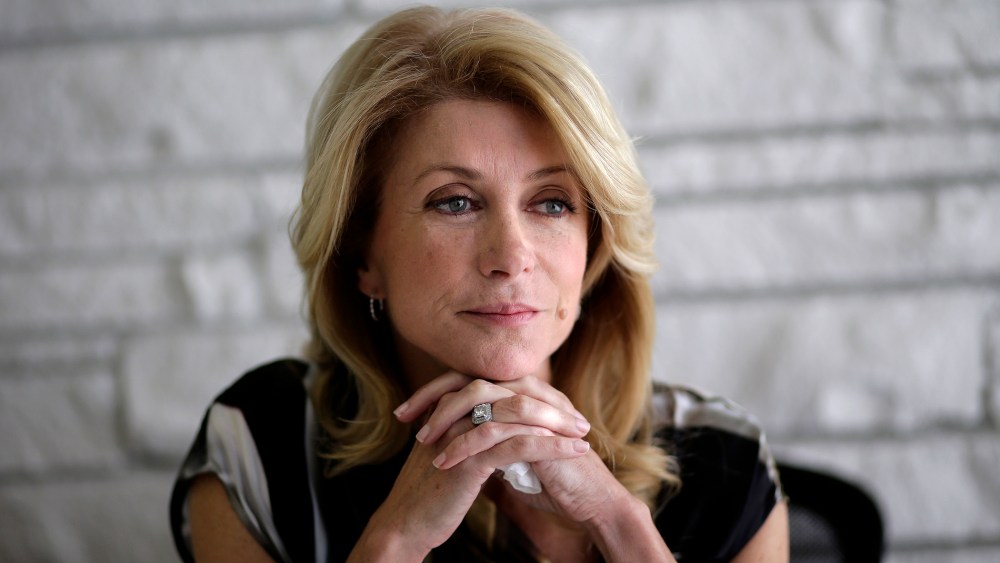 Democratic candidate for Texas governor Wendy Davis takes part in a interview,  Jan. 21, 2014, in Austin, Texas.