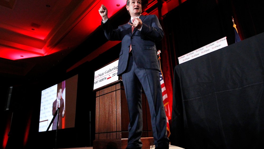 U.S. Sen. Ted Cruz, R-Texas, delivers a speech to 2014 Red State Gathering attendees, Aug. 8, 2014, in Fort Worth, Texas.