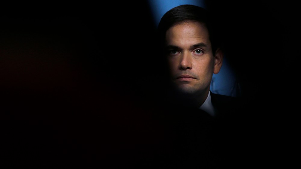 Republican presidential candidate Sen. Marco Rubio, R-Fla. during a campaign event at Saint Anselm College in Manchester, N.H., Nov. 4, 2015. (Photo by Charles Krupa/AP)