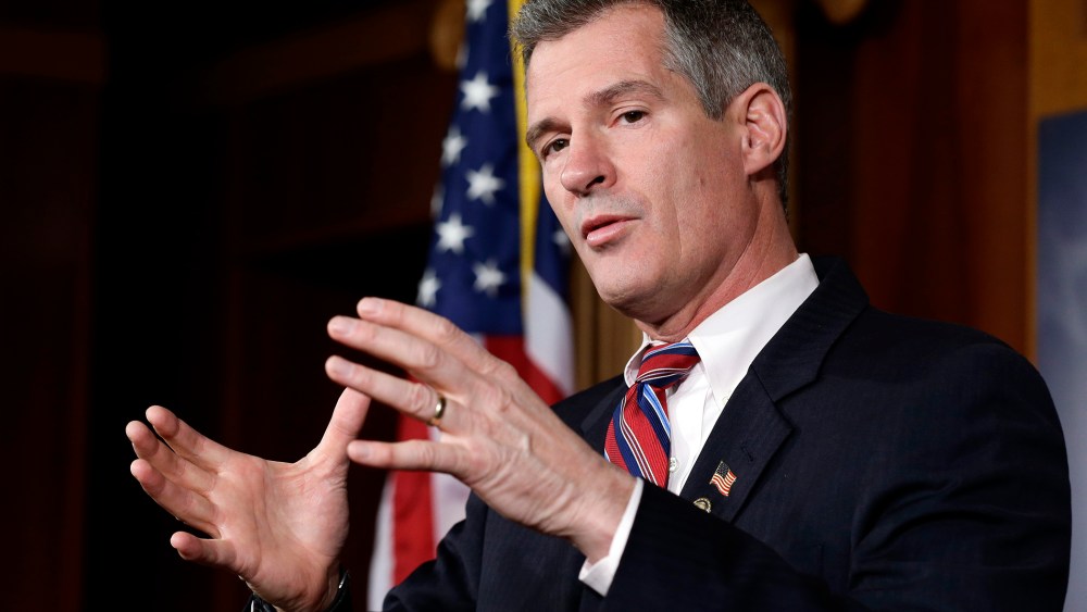 Sen. Scott Brown, R-Mass., on Capitol Hill in Washington.