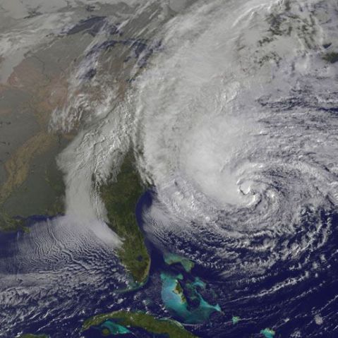 'Editorial Use Only : Mandatory credit 'NASA GOES Project/RexNOAA's GOES-13 satellite captured this visible image of the massive Hurricane Sandy on Oct. 28 at 1302 UTC (9:02 a.m. EDT)...