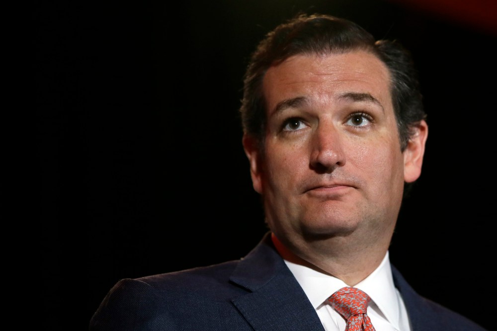 U.S. Sen. Ted Cruz pauses as he addresses attendees at the 2014 Red State Gathering on Aug. 8, 2014, in Fort Worth, Texas. (Tony Gutierrez/AP)