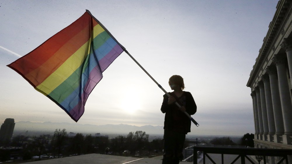 A rally at the Utah State Capitol on Jan. 28, 2014. (Rick Bowmer/AP)