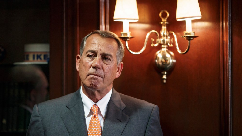 House Speaker John Boehner of Ohio waits to speak on Capitol Hill in Washington, D.C. on, Sept. 9, 2014.