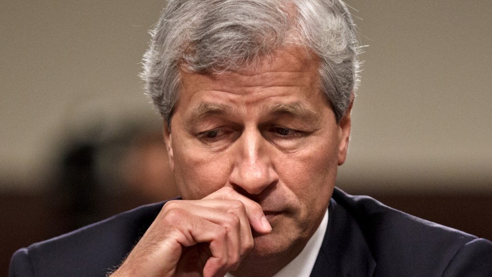 JPMorgan Chase CEO Jamie Dimon, head of the largest bank in the United States, testifies on Capitol Hill in Washington, D.C., June 13, 2012. (Photo by J. Scott Applewhite/AP)