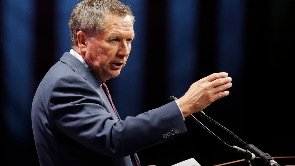 Republican presidential candidate Ohio Gov. John Kasich, addresses the Sunshine Summit in Orlando, Fla., Nov. 14, 2015. (Photo by John Raoux/AP)