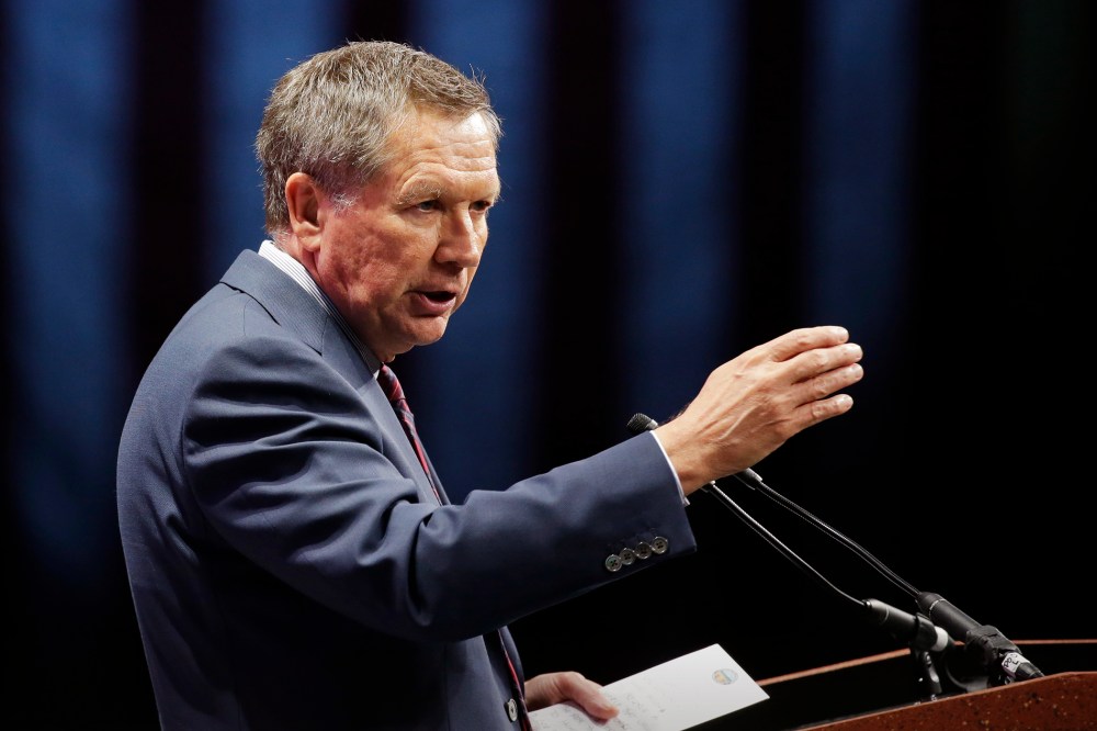Republican presidential candidate Ohio Gov. John Kasich, addresses the Sunshine Summit in Orlando, Fla., Nov. 14, 2015. (Photo by John Raoux/AP)