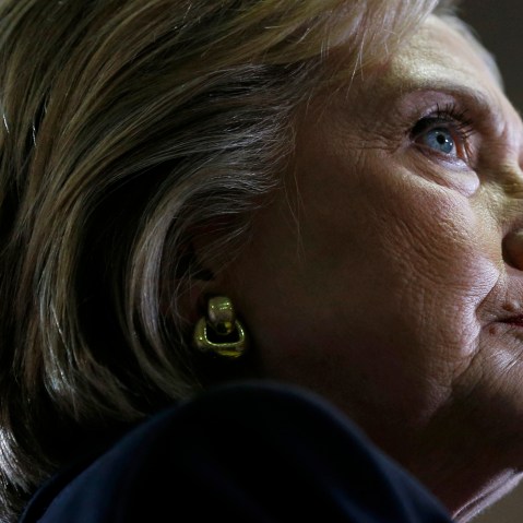 Democratic presidential candidate Hillary Clinton speaks at the Mary Ryan Boys and Girls Club in Milwaukee, Wis. on March 28, 2016. (Photo by Patrick Semansky/AP)