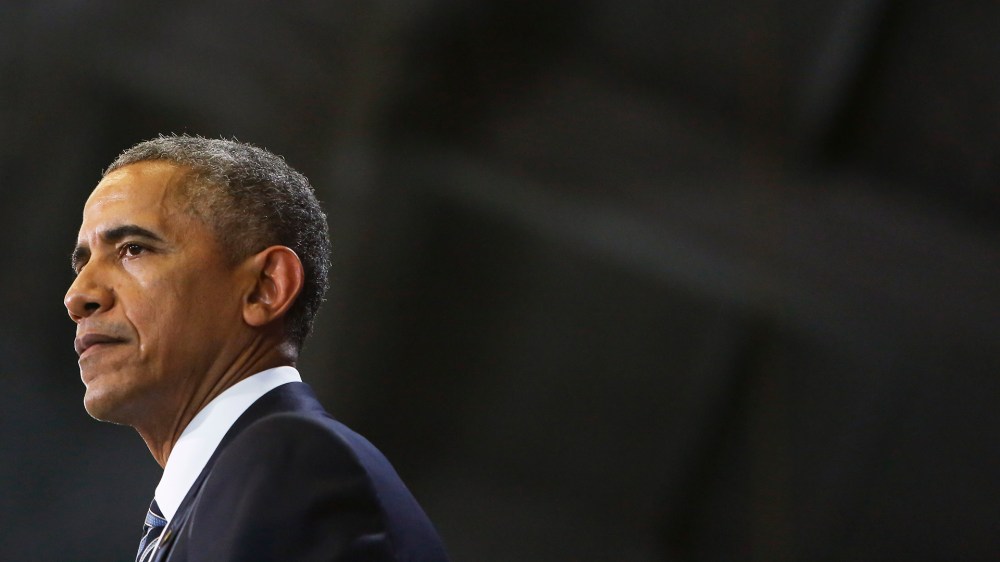 President Barack Obama speaks at MacDill Air Force Base in Tampa, Fla., Dec. 6, 2016. (Photo by Monica Herndon/Tampa Bay Times/Pool/AP)