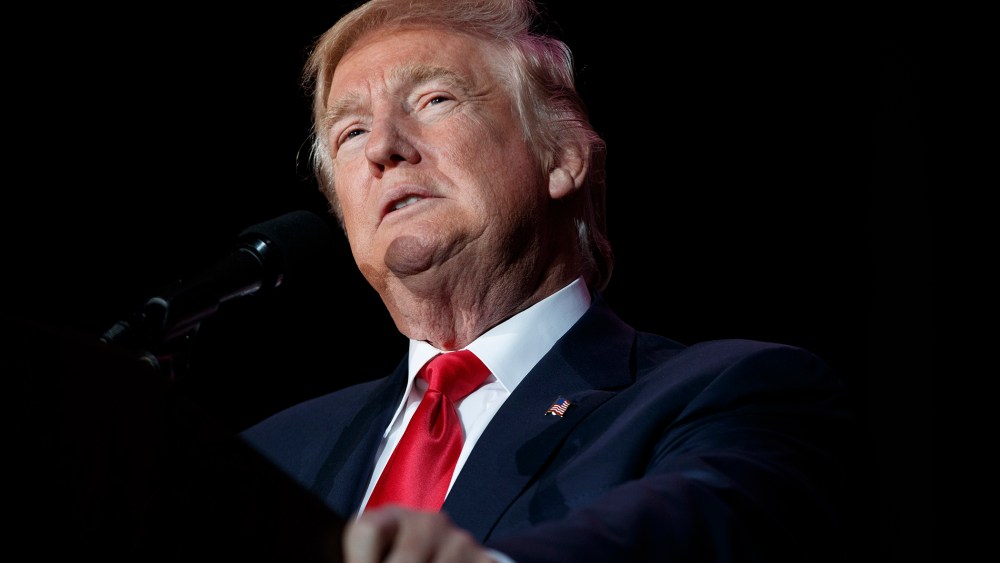 President-elect Donald Trump speaks during a rally at the Orlando Amphitheater at the Central Florida Fairgrounds, Dec. 16, 2016, in Orlando, Fla. (Photo by Evan Vucci/AP)