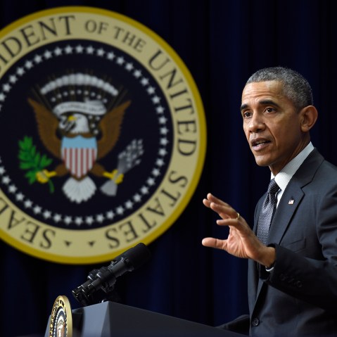 President Barack Obama speaks in Washington, Dec. 10, 2015. (Photo by Susan Walsh/AP)