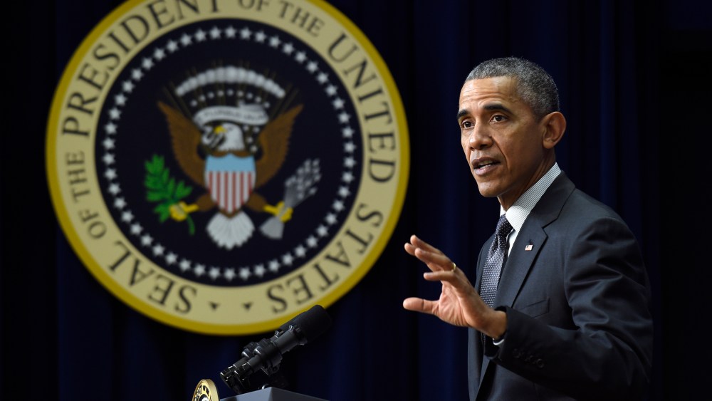President Barack Obama speaks in Washington, Dec. 10, 2015. (Photo by Susan Walsh/AP)