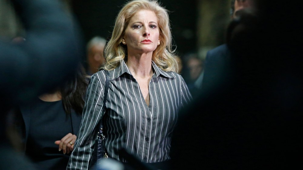 In this Dec. 5, 2017 file photo, Summer Zervos leaves Manhattan Supreme Court at the conclusion of a hearing in New York.