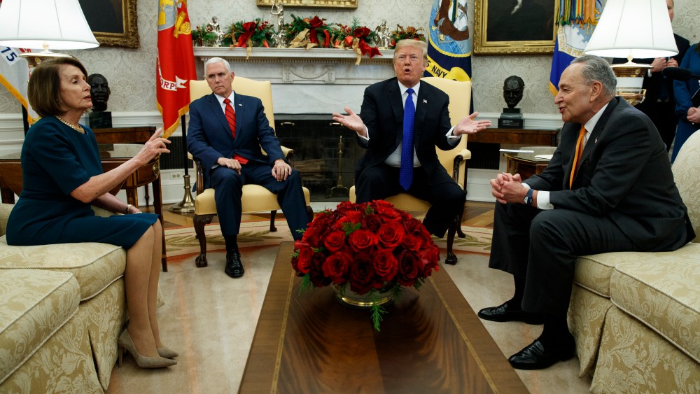 Donald Trump, Nancy Pelosi, Chuck Schumer, Mike Pence