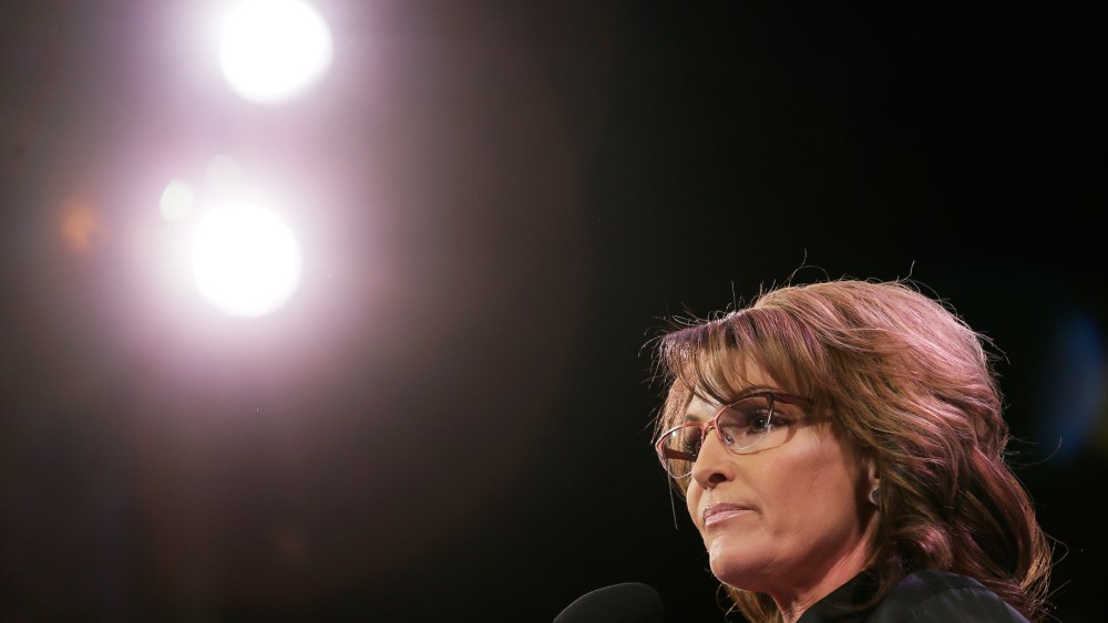 Former Alaska Gov. Sarah Palin speaks during the Freedom Summit, Jan. 24, 2015, in Des Moines, Iowa. (Photo by Charlie Neibergall/AP)
