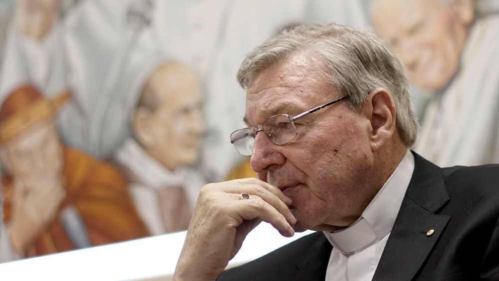In this Tuesday, March 31, 2015 filer, Cardinal George Pell attends a press conference at the Vatican Radio headquarters, in Rome. (Photo by Andrew Medichini/AP)